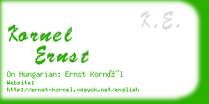 kornel ernst business card